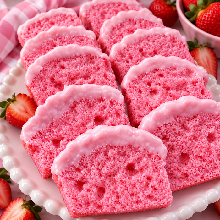 Strawberry Poundcake Slice