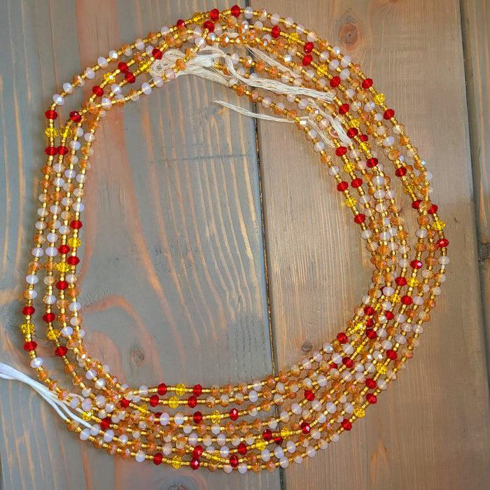 Red & Yellow Waist Beads